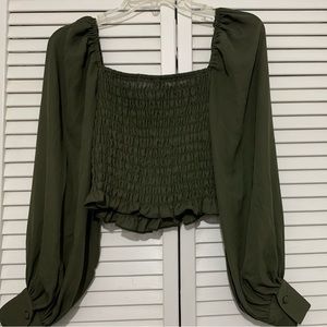 ASOS Green Crop Top Size 6